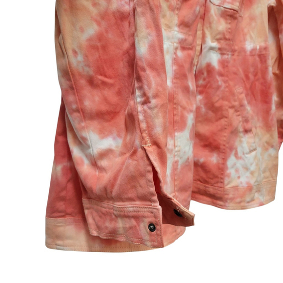 Torrid Women Full-Zip Tie-Dye Roll-Tab Hoodie Jacket Size 0 Excellent Condition - Picture 7 of 9